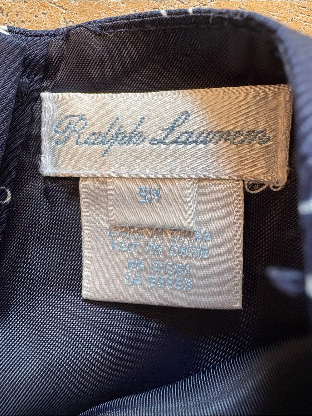 Ralph Lauren Baby Girl Navy Blue Anchor Dress Nautical Sleeveless 9M